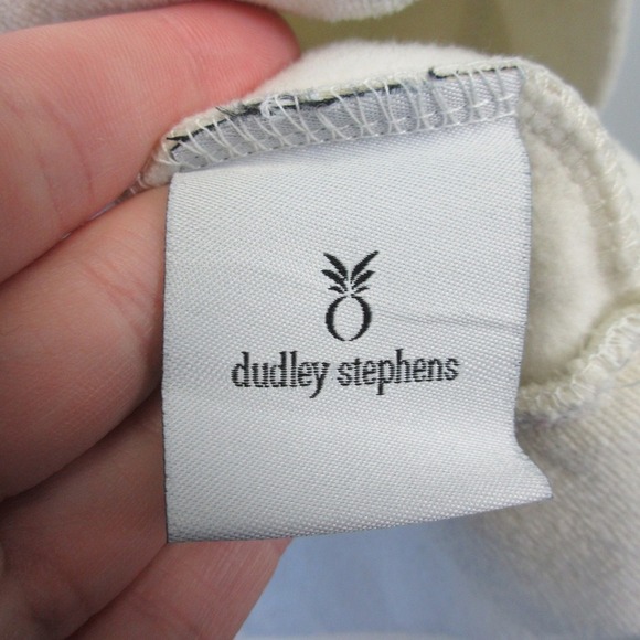 Dudley Stephens Sweatshirt Fleece Pullover Women M Ivory Tuckernuck Lounge 242 - Picture 10 of 11